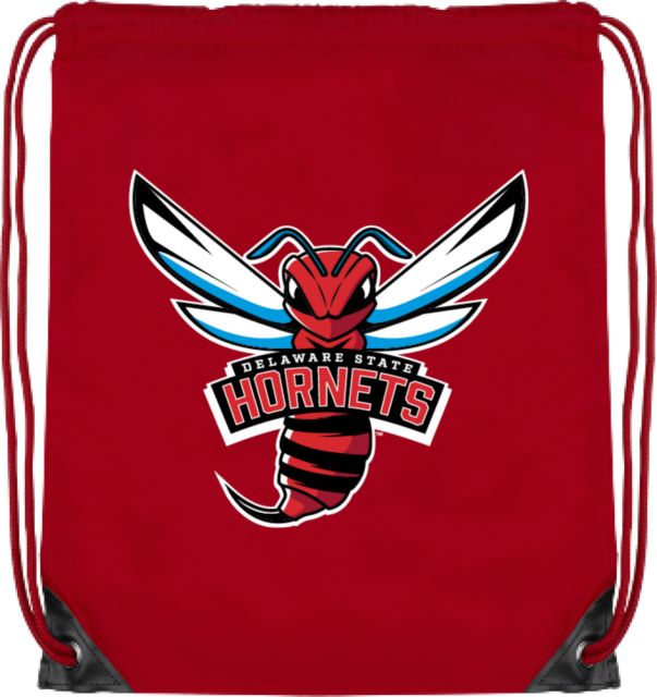 Delaware State Drawstring Backpack Delaware State Primary Athletic Mark - ONLINE ONLY