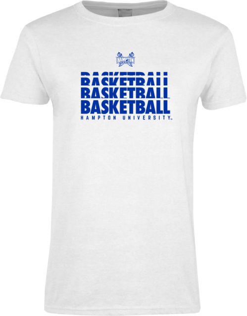 Hampton Ladies T Shirt Basketball Stacked Design - ONLINE ONLY
