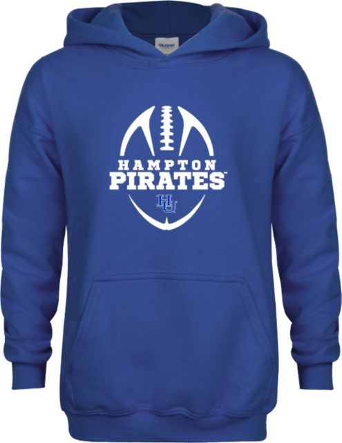 Hampton Youth Fleece Hoodie Vertical Football Design - ONLINE ONLY