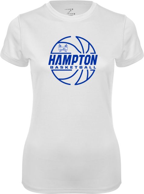 Hampton Ladies Syntrel Performance Tee Basketball Ball Design - ONLINE ONLY