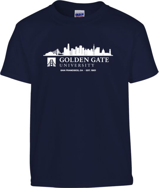 Golden Gate Youth T Shirt Golden Gate University with San Francisco Skyline - ONLINE ONLY