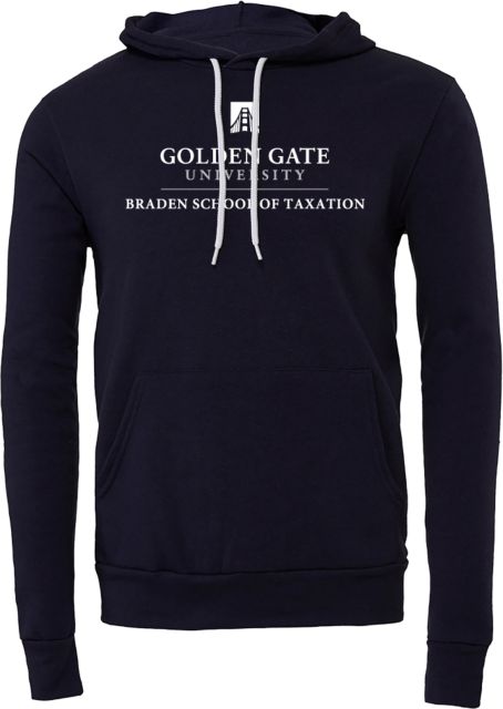 Golden Gate Bella + Canvas Fleece Hood Braden School of Taxation - Golden Gate University - ONLINE ONLY