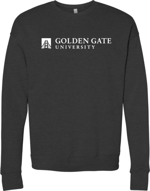 Golden Gate Bella + Canvas Fleece Crew Golden Gate University Stack Left - ONLINE ONLY