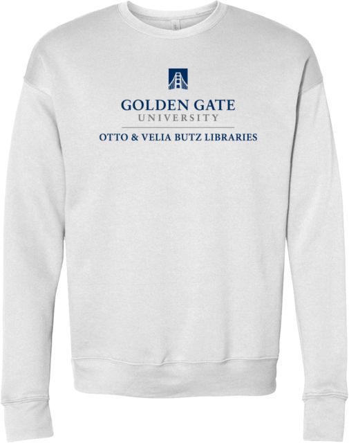 Golden Gate Bella + Canvas Fleece Crew Otto and Velia Butz Libraries - Golden Gate University - ONLINE ONLY