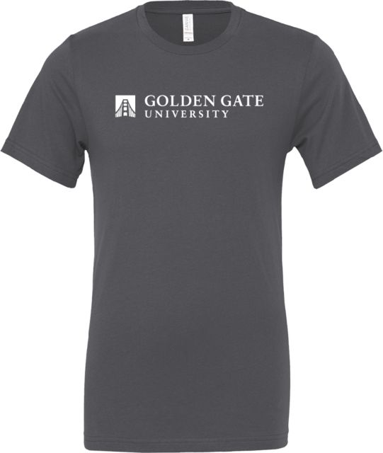 Golden Gate Bella + Canvas Asphalt Jersey Cotton T Shirt Golden Gate University Stack Left - ONLINE ONLY