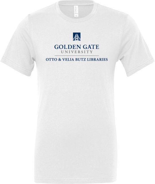 Golden Gate Bella + Canvas Jersey Cotton T Shirt Otto and Velia Butz Libraries - Golden Gate University - ONLINE ONLY