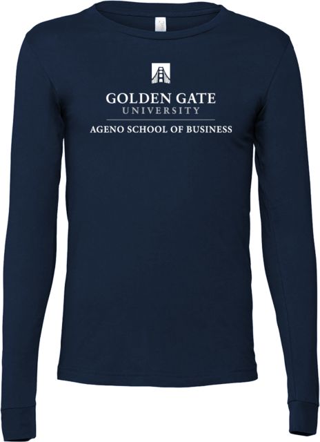 Golden Gate Bella + Canvas Jersey Cotton Long Sleeve T Shirt Agneo School of Business - Golden Gate University - ONLINE ONLY