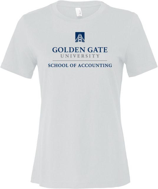 Golden Gate Bella + Canvas Womens Relaxed Cotton T Shirt School of Accounting - Golden Gate University - ONLINE ONLY