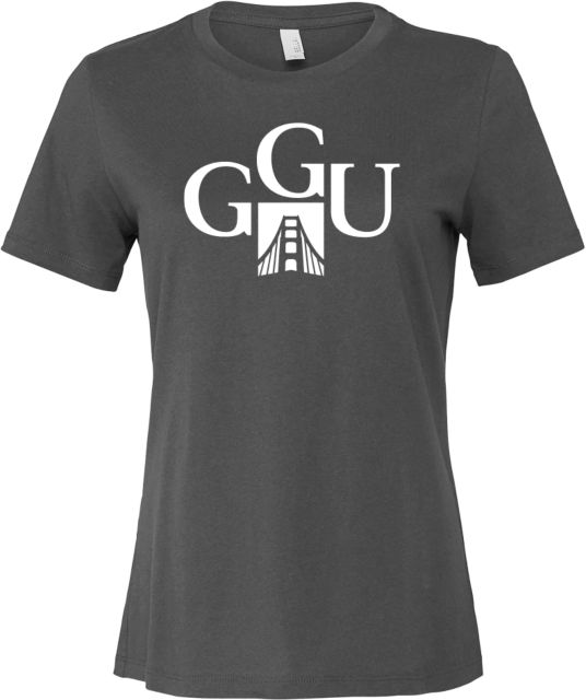 Golden Gate Bella + Canvas Womens Asphalt Relaxed Cotton T Shirt Golden Gate University Insignia - ONLINE ONLY