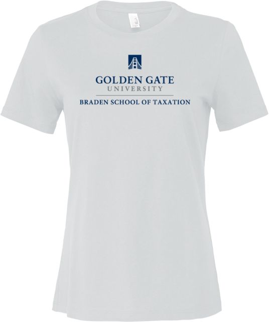 Golden Gate Bella + Canvas Womens Relaxed Cotton T Shirt Braden School of Taxation - Golden Gate University - ONLINE ONLY