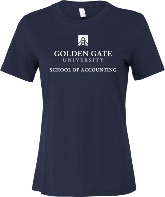 Golden Gate Bella + Canvas Womens Relaxed Cotton T Shirt School of Accounting - Golden Gate University - ONLINE ONLY