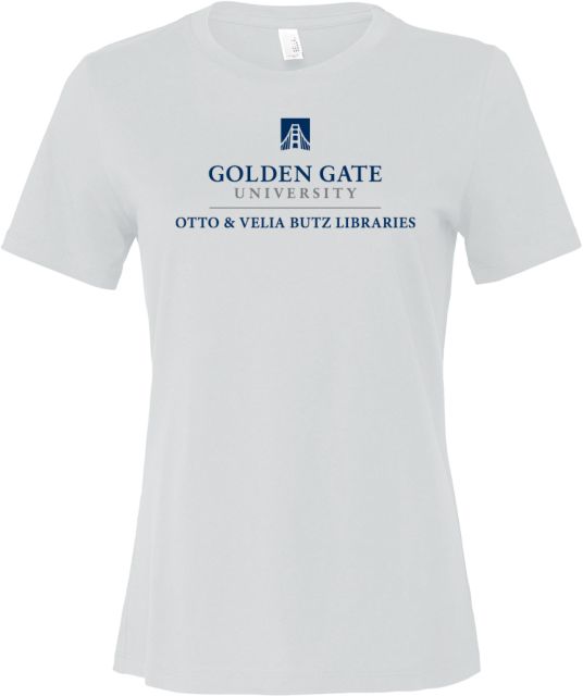 Golden Gate Bella + Canvas Womens Relaxed Cotton T Shirt Otto and Velia Butz Libraries - Golden Gate University - ONLINE ONLY