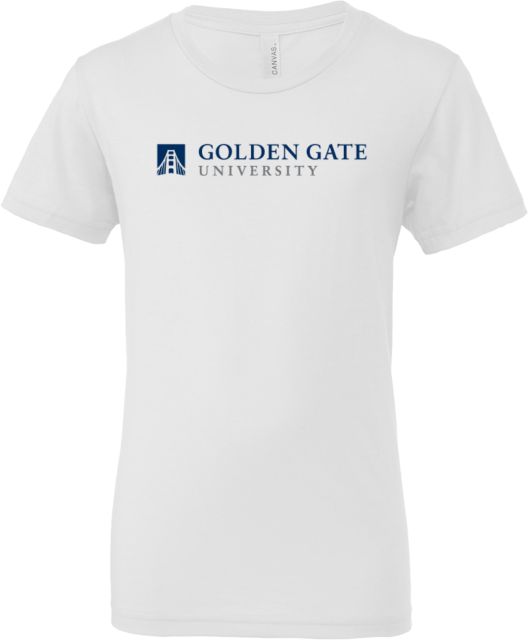 Golden Gate Bella + Canvas Youth Jersey T Shirt Golden Gate University Stack Left - ONLINE ONLY