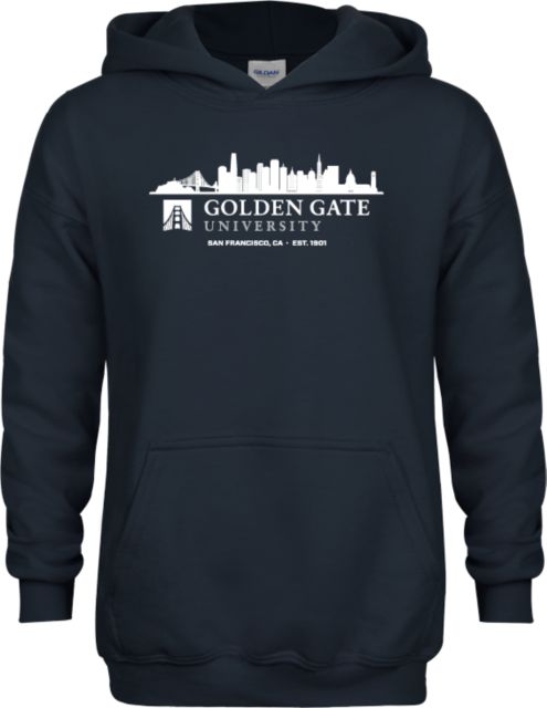 Golden Gate Youth Fleece Hoodie Golden Gate University with San Francisco Skyline - ONLINE ONLY