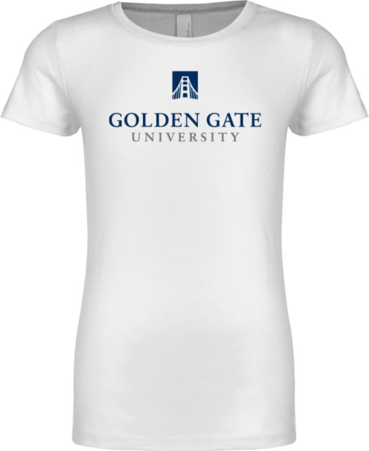 Golden Gate Next Level Girls Fashion Fit T Shirt Golden Gate University Stacked - ONLINE ONLY