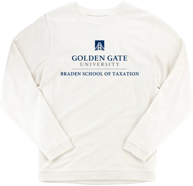 Golden Gate Boxercraft Womens Cream Corded Crew Braden School of Taxation - Golden Gate University - ONLINE ONLY