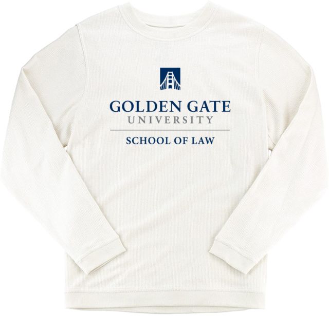 Golden Gate Boxercraft Womens Cream Corded Crew School of Law - Golden Gate University - ONLINE ONLY