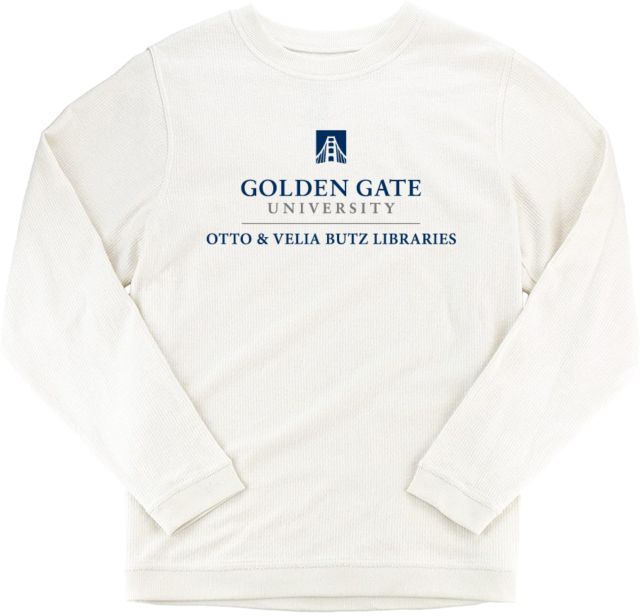 Golden Gate Boxercraft Womens Cream Corded Crew Otto and Velia Butz Libraries - Golden Gate University - ONLINE ONLY