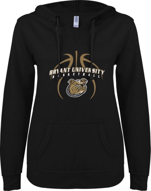 Bryant ENZA Womens V Notch Raw Edge Fleece Hoodie Basketball in Ball - ONLINE ONLY