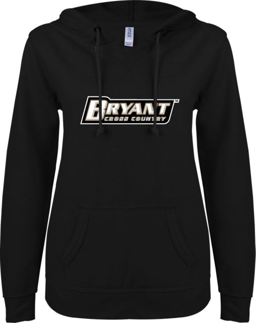 Bryant ENZA Womens V Notch Raw Edge Fleece Hoodie Cross Country - ONLINE ONLY