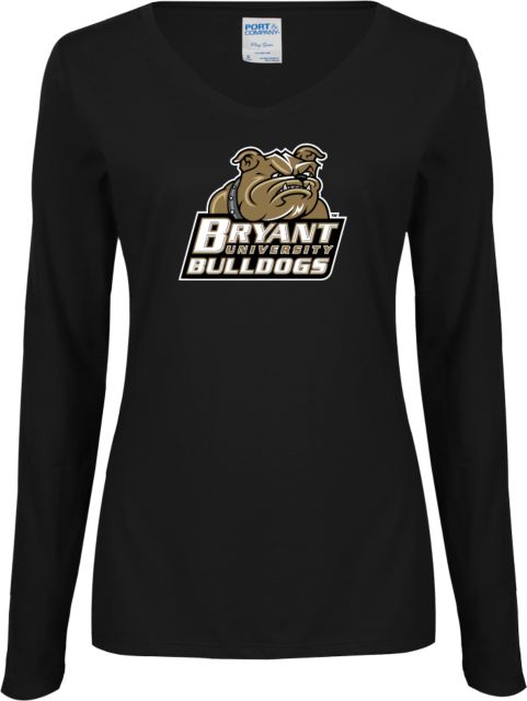 Bryant Ladies Long Sleeve V Neck Tee Bryant Official Logo - ONLINE ONLY