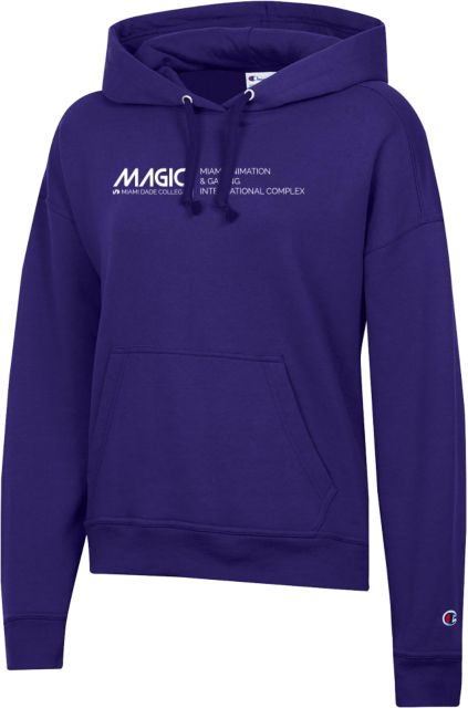 Miami Dade Champion Women's Powerblend Pullover Hood Miami Animation and Gaming International Complex