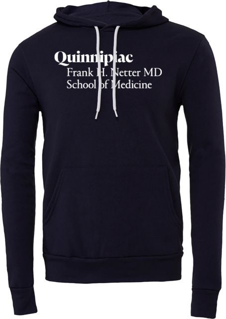 Quinnipiac Bella + Canvas Fleece Hood Quinnipiac School of Medicine - ONLINE ONLY