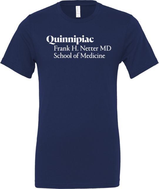 Quinnipiac Bella + Canvas Jersey Cotton T Shirt Quinnipiac School of Medicine - ONLINE ONLY