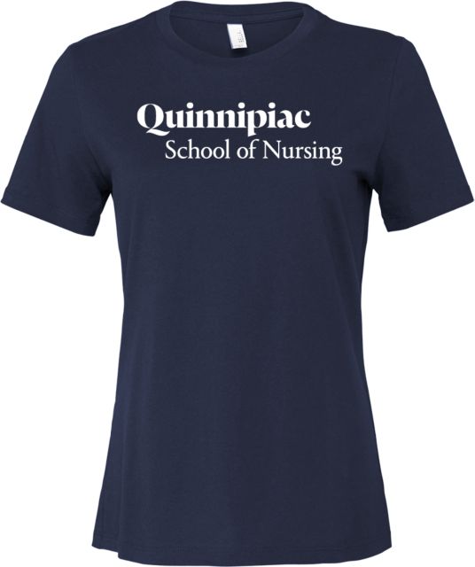 Quinnipiac Bella + Canvas Womens Relaxed Cotton T Shirt Quinnipiac School of Nursing - ONLINE ONLY
