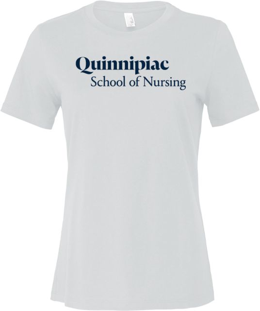 Quinnipiac Bella + Canvas Womens Relaxed Cotton T Shirt Quinnipiac School of Nursing - ONLINE ONLY