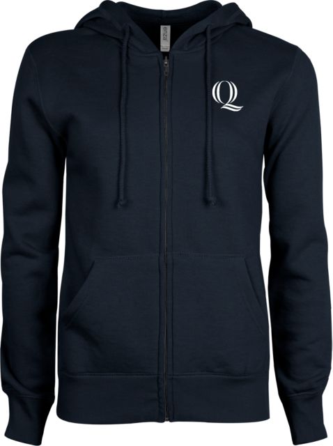 Quinnipiac ENZA Ladies Fleece Full Zip Hoodie - ONLINE ONLY