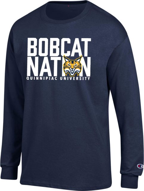 Quinnipiac Champion Long Sleeve T Shirt Bobcat Nation - ONLINE ONLY