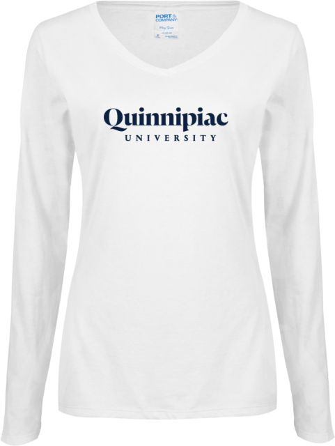 Quinnipiac Ladies Long Sleeve V Neck Tee - ONLINE ONLY
