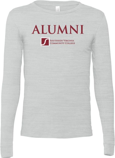Virginia CC System Bella + Canvas Ash Jersey Cotton Long Sleeve T Shirt Alumni - Southside Virginia Community College - ONLINE ONLY