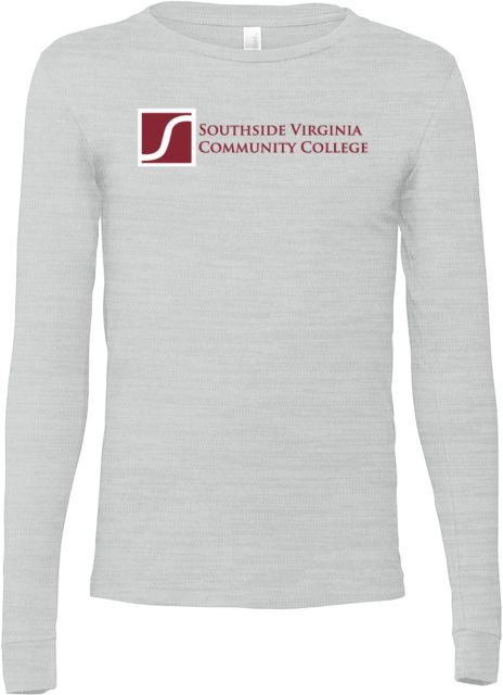 Virginia CC System Bella + Canvas Ash Jersey Cotton Long Sleeve T Shirt Southside Virginia Community College - ONLINE ONLY