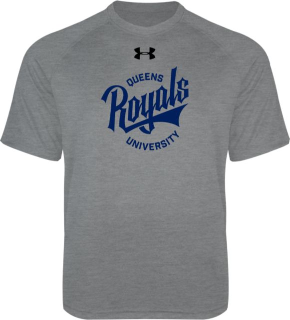 Queens U of Charlotte Under Armour Youth Tech Tee Royals Queens University Wordmark - ONLINE ONLY