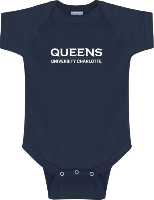 Queens U of Charlotte Infant Bodysuit Queens University Charlotte Athletic Wordmark - ONLINE ONLY
