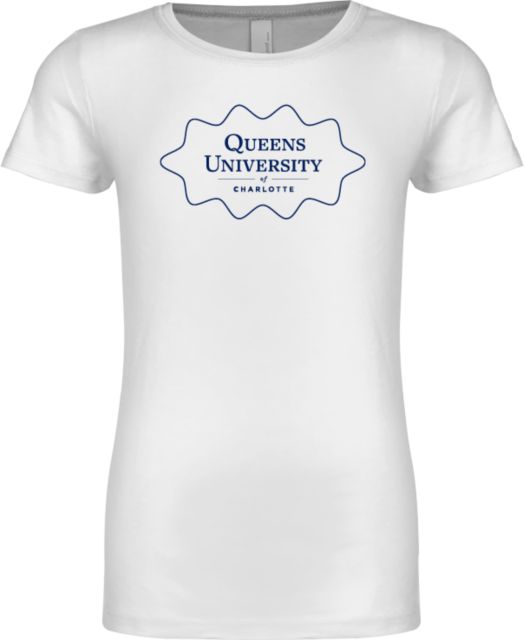 Queens U of Charlotte Next Level Girls Fashion Fit T Shirt Queens University Charlotte Squiggly - ONLINE ONLY