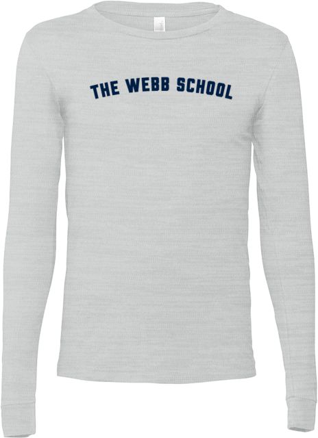 Webb School Bella + Canvas Jersey Cotton Long Sleeve T Shirt The Webb School Arc - ONLINE ONLY