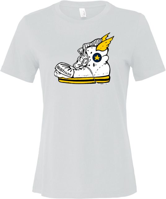 Webb School Bella + Canvas Womens Relaxed Cotton T Shirt Webb School Foot Mascot - ONLINE ONLY