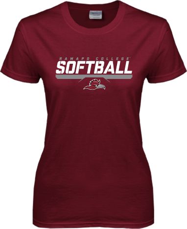 Ramapo Ladies T Shirt Ramapo College Softball Stencil - ONLINE ONLY