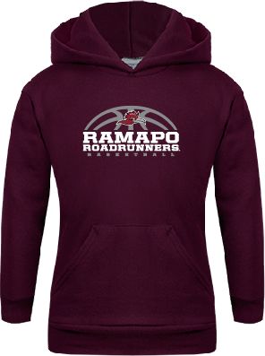 Ramapo Youth Fleece Hoodie Ramapo Roadrunners Basketball Half Ball - ONLINE ONLY
