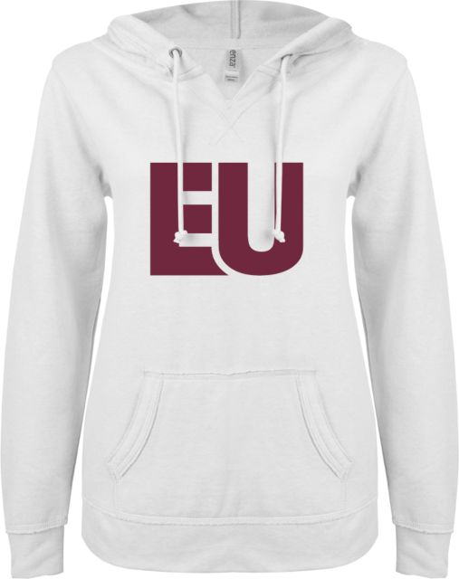 Evangel ENZA Womens V Notch Raw Edge Fleece Hoodie EU - ONLINE ONLY