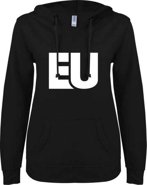 Evangel ENZA Womens V Notch Raw Edge Fleece Hoodie EU - ONLINE ONLY