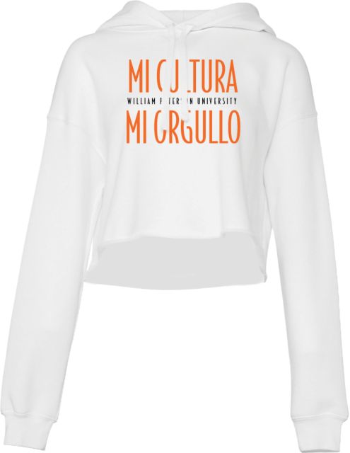William Paterson Bella + Canvas Cropped Fleece Hood Mi Cultura Mi Orgullo - ONLINE ONLY