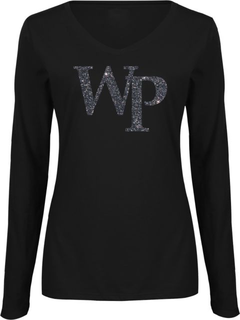 William Paterson Womens Long Sleeve V Neck Tee F Soft Glitter - ONLINE ONLY