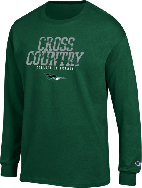 DuPage Champion Long Sleeve T Shirt DuPage Chaparrals Cross Country Design - ONLINE ONLY