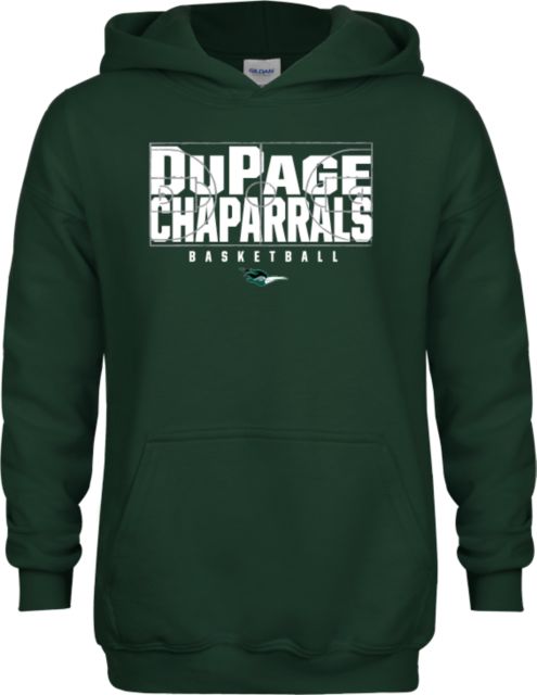 DuPage Youth Fleece Hoodie DuPage Chaparrals Basketball Design - ONLINE ONLY