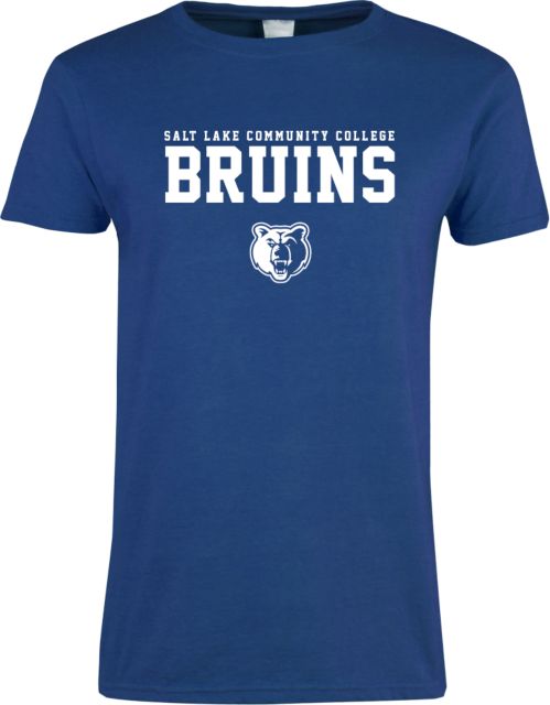 Salt Lake Community Womens Short Sleeve Tee Stacked w Bear Head - ONLINE ONLY