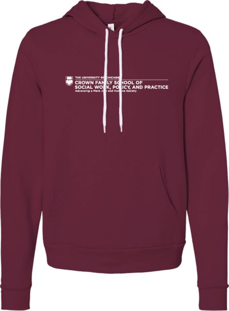 Chicago Bella + Canvas Fleece Hood University of Chicago Crown Family School - ONLINE ONLY